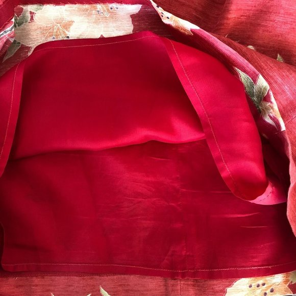 Vintage Tommy Bahama Women's 100% Silk Sun Dress Size 10 Floral Lined Hawaiian - Picture 4 of 10